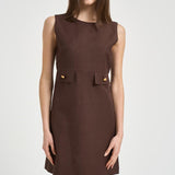 Abito donna dritto marrone D731377G RAISA26008 P.a.r.o.s.h. 