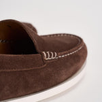 Mocassino uomo in suede marrone 803P09766 001 RALPH LAUREN 