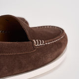 Mocassino uomo in suede marrone 803P09766 001 RALPH LAUREN 