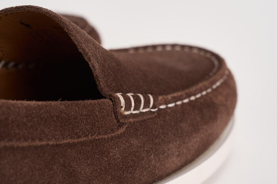Mocassino uomo in suede marrone 803P09766 001 RALPH LAUREN 