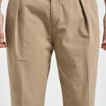 Pantalone uomo doppia pinces beige BELLOD 300519553 BRIGLIA 