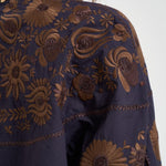 Blusa donna ricamata a mano marrone MATIAS BIGBLOUSENAVY ANTIK BATIK 