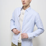 Camicia uomo Oxford celeste GMP00246 P00054880197 GOLDEN GOOSE 