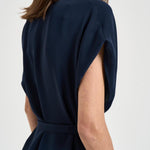 Abito donna midi blu AB000081D 12875S9200 HERNO 