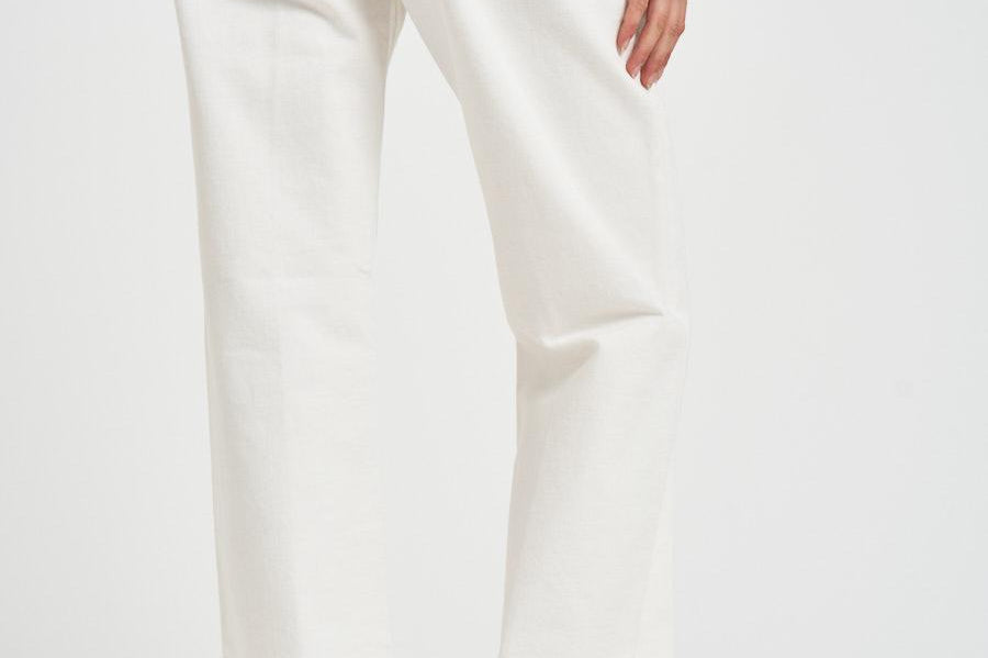Jeans donna gamba dritta bianchi KOREABULL44 OFF WHITE HAIKURE 