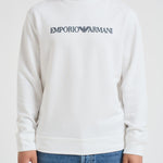 Felpa uomo girocollo bianca 8N1MR6 1JRIZF109 EMPORIO ARMANI 