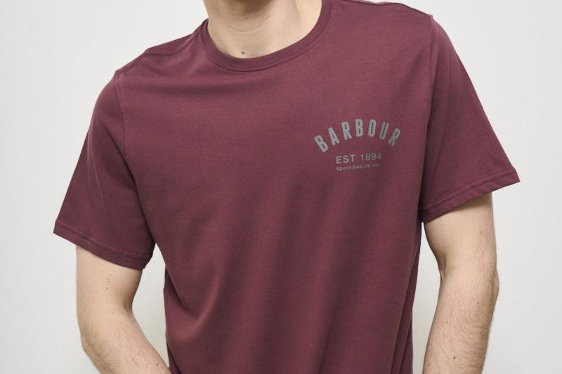 T-shirt uomo girocollo bordeaux MTS0502 PU12 BARBOUR 