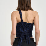 Top donna drappeggiato blu HT0874FA D2K04IFADEDNIGHT ISABEL MARANT 