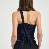 Top donna drappeggiato blu HT0874FA D2K04IFADEDNIGHT ISABEL MARANT 