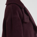 Cappotto in alpaca e lana donna SHEILA E30004BORDEAUX TAGLIATORE 