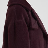 Cappotto in alpaca e lana donna SHEILA E30004BORDEAUX TAGLIATORE 