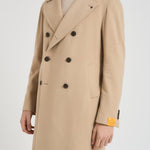 Cappotto uomo doppiopetto beige ARDEN 350001EA810 TAGLIATORE 