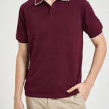 Polo uomo in maglia bordeaux SLOANCONTRAST 45 MC2 SAINT BARTH 