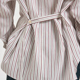 Camicia donna Aurora a righe bordeaux CH0262FB D1I01IECRD ISABEL MARANT 