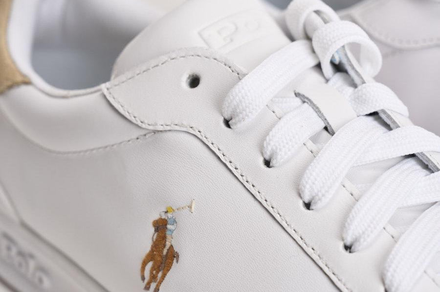 Sneakers uomo Heritage Court II bianca e beige 809940762 001 RALPH LAUREN 