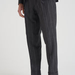 Abito uomo monopetto gessato grigio 2442+8364 535102 LUIGI BIANCHI 