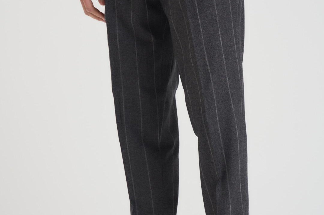 Abito uomo monopetto gessato grigio 2442+8364 535102 LUIGI BIANCHI 