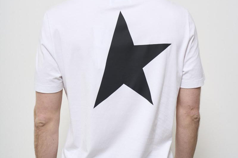 T-shirt uomo girocollo bianca GMP01220 P00087910283 GOLDEN GOOSE 