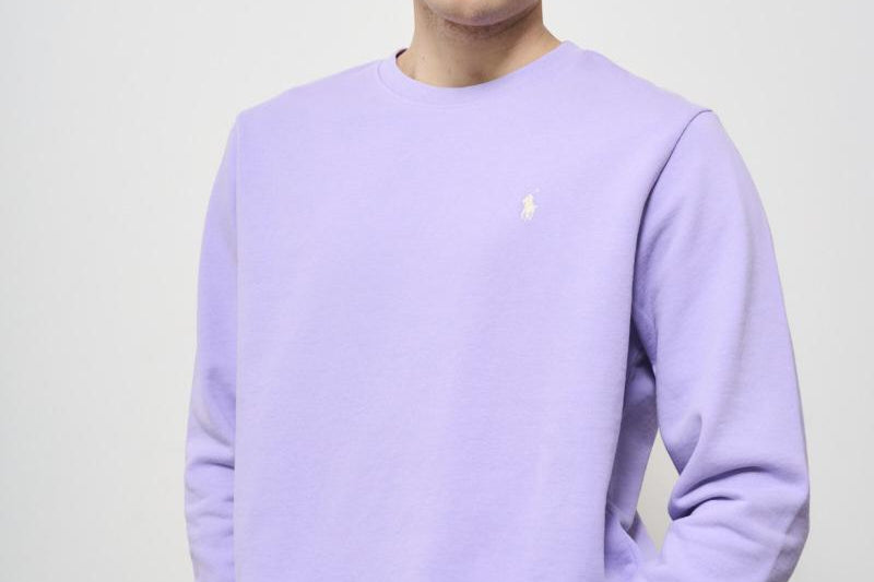 Felpa uomo girocollo lilla 710916689 028 RALPH LAUREN 