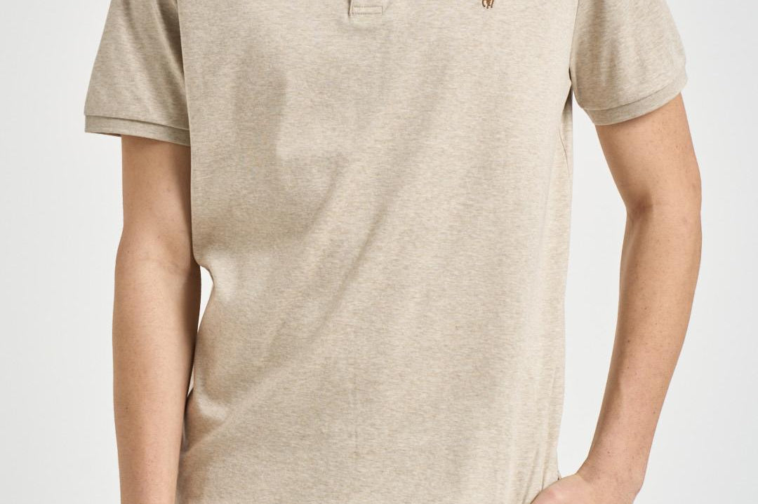 Polo uomo beige 710704319 502 RALPH LAUREN 