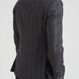 Abito uomo monopetto gessato grigio 2442+8364 535102 LUIGI BIANCHI 