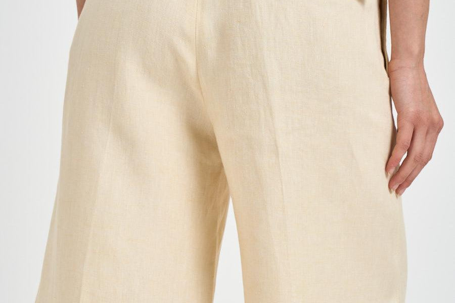 Bermuda donna in lino panna 171954 D7058304 INCOTEX 