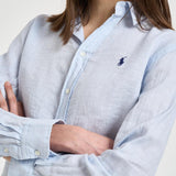 Camicia donna regular fit celeste 211970730 503 RALPH LAUREN 