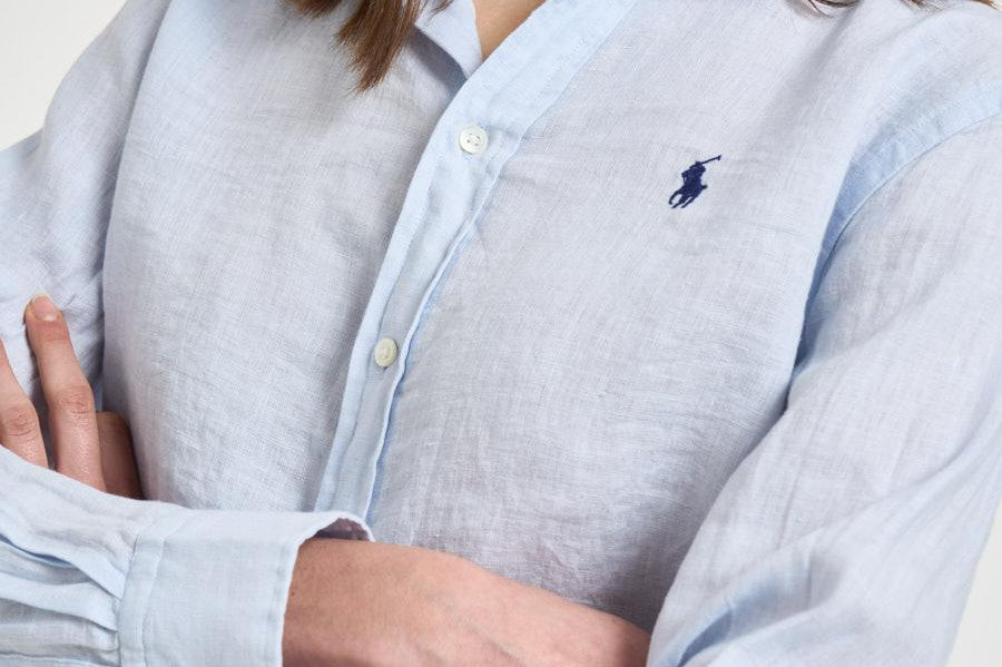 Camicia donna regular fit celeste 211970730 503 RALPH LAUREN 