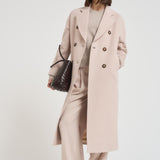 Cappotto lungo donna doppiopetto panna MYRNA DEBORA9220 ACCADEMIE TESSILI 
