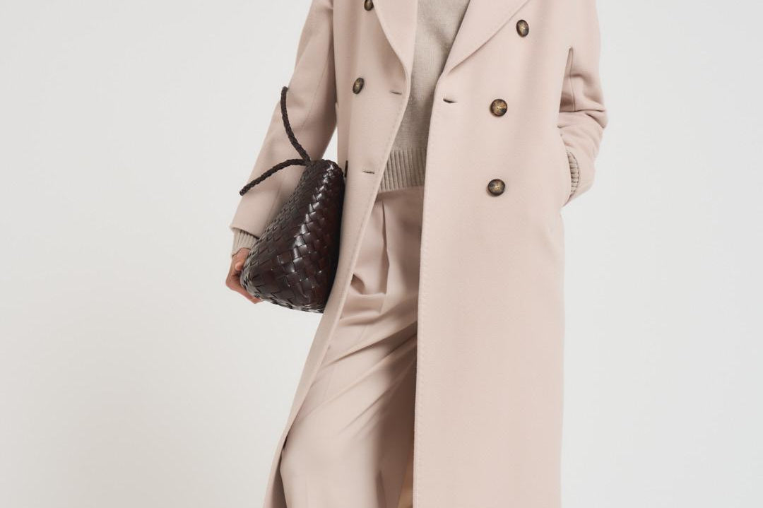 Cappotto lungo donna doppiopetto panna MYRNA DEBORA9220 ACCADEMIE TESSILI 