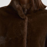 Eco pelliccia donna corta marrone 9044 PECAN SWORD 6.6.44 