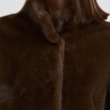 Eco pelliccia donna corta marrone 9044 PECAN SWORD 6.6.44 