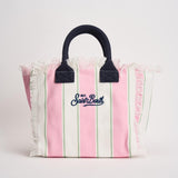 Borsa donna colette a righe rosa e bianca COLETTE 02598L MC2 SAINT BARTH 