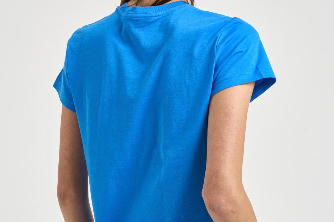 T-shirt donna girocollo azzurro 211B14605 004 RALPH LAUREN 