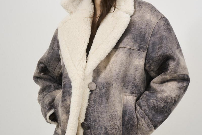 Giubbotto donna in ecomontone grigio vintage LOUISA 66325-9073GREY STAND STUDIO 