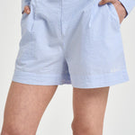 Shorts donna a righe azzurro e bianco AMN0001 STRIPES31 MC2 SAINT BARTH 