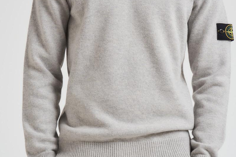 Maglia uomo girocollo grigio chiaro 5100072 S00A3V0M64 STONE ISLAND 