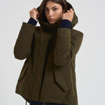 Giubbotto parka donna verde militare PI002106D 7740 HERNO 
