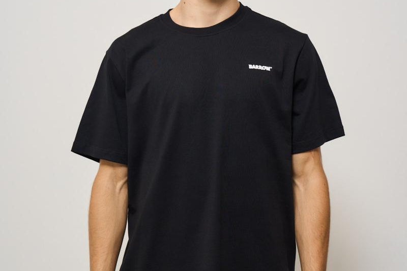T-shirt uomo girocollo nera ATH084 110 BARROW 