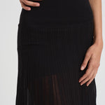 Gonna donna Ezra lunga in maglia nera JU0371FB C2L03I01BK ISABEL MARANT 