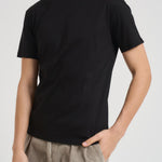 T-shirt uomo girocollo nera SH000760 NERO ACCADEMIE TESSILI 