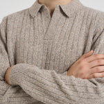 Polo uomo in maglia a righe tortora 420 EN000C940 AT.P.CO 