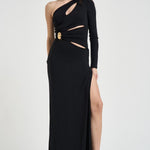 Abito donna lungo cut out nero ABR25 110 ELISABETTA FRANCHI 