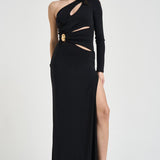 Abito donna lungo cut out nero ABR25 110 ELISABETTA FRANCHI 