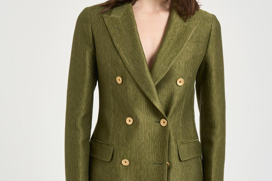 Giacca donna doppiopetto verde bosco JPARIGI10BSV 340311EV804 TAGLIATORE 
