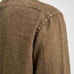 Camicia uomo in lino tortora J66TNP UQ2 ACCADEMIE TESSILI 