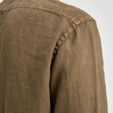 Camicia uomo in lino tortora J66TNP UQ2 ACCADEMIE TESSILI 