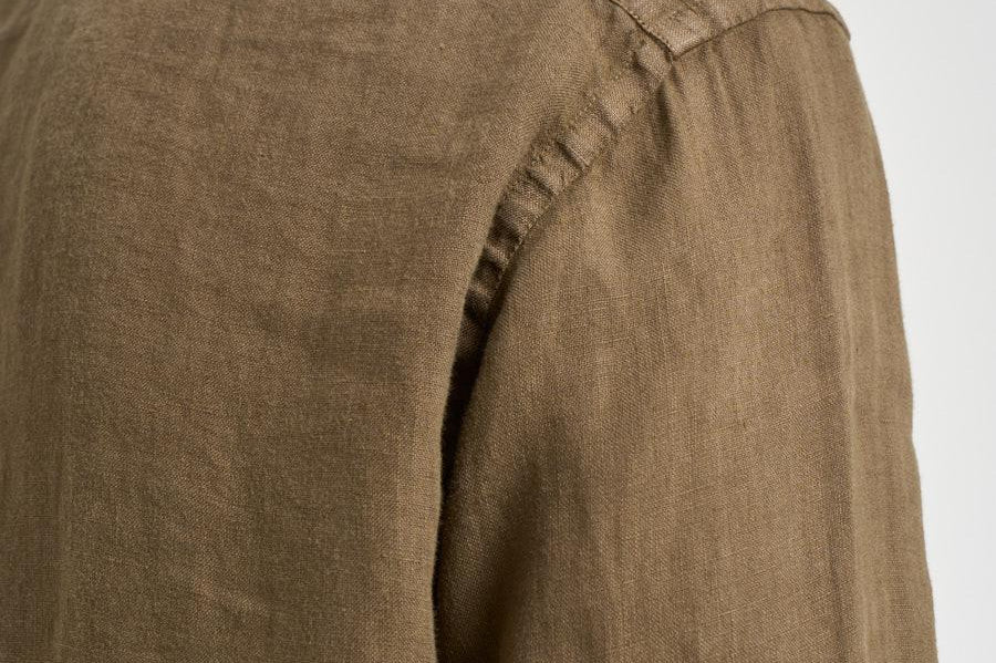 Camicia uomo in lino tortora J66TNP UQ2 ACCADEMIE TESSILI 