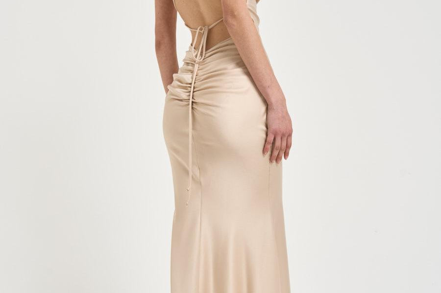 Abito donna lungo beige 16196 BEIGE ACTUALEE 