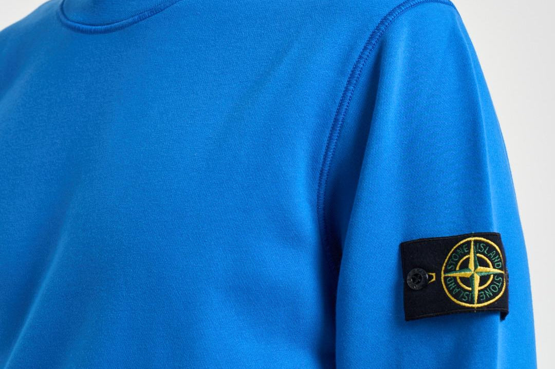 Felpa uomo girocollo azzurra 6100060 S0051V0022 STONE ISLAND 